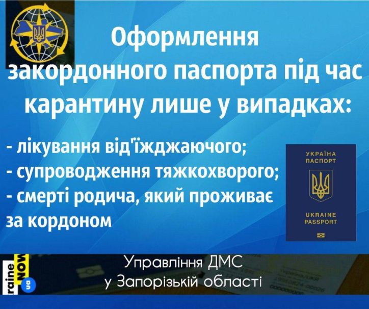 Про оформлення закордонного паспорта під час карантину