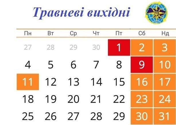 Графік роботи Міграційної служби Київщини під час травневих свят