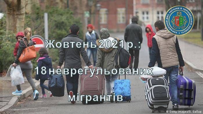 У жовтні на Буковині виявлено 18 неврегульованих мігрантів