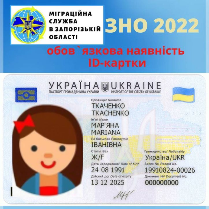 ID-картка – обов’язкова умова для участі в ЗНО 2022
