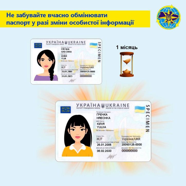 Українці мають вчасно обміняти паспорти у разі зміни особистої інформації: деталі від ДМС