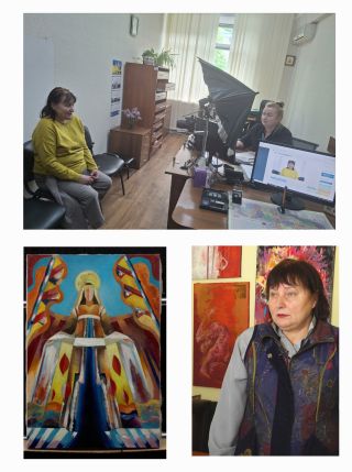 Міграційники Хмельниччини прийняли документи на оформлення закордонного паспорта у відомої художниці-членкині Національної Спілки художників України Надії Борецької