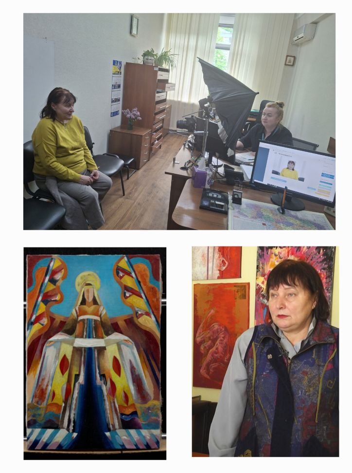 Міграційники Хмельниччини прийняли документи на оформлення закордонного паспорта у відомої художниці-членкині Національної Спілки художників України Надії Борецької