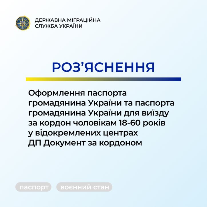 Роз’яснення: особливості оформлення паспортних документів чоловікам за кордоном