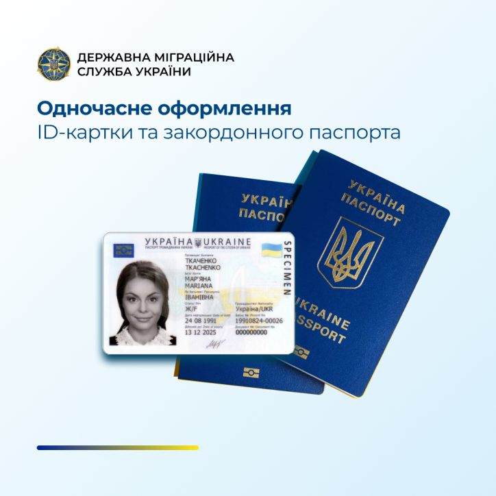 З 25 грудня  2025 року діє порядок одночасного оформлення ID-картки та закордонного паспорта