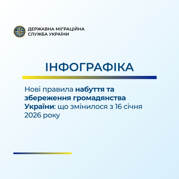 З 16 січня 2026 року в Україні діють нові правила набуття та збереження громадянства